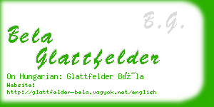 bela glattfelder business card